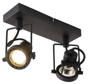 Faretto intelligente nero con 2 GU10 Wifi - Suplux