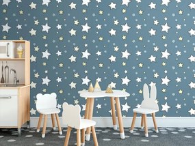 Carta da parati – Stelline spaziali con sfondo blu