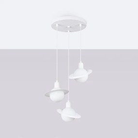 Sollux SL.1357 - Lampadario a sospensione con filo HYPERION 3xG9/8W/230V bianco