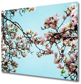 Tagliere in vetro Fiori magnolia 60x52 cm