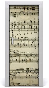 Poster adesivo per porta Note sul personale 95x205 cm