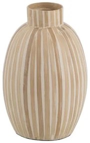 Vaso Bianco Beige Bambù 24 x 24 x 37 cm