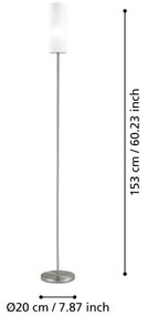 EGLO 85982 - Lampada da terra TROY 3 1xE27/40W bianco