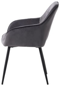 Set di sedie da pranzo grigia in imbottito con braccioli 2 pz Nolan Square – Unique Furniture