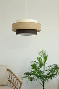 Brilagi - Lampada a sospensione su cavo RESNA 1xE27/60W/230V Ø 40 cm beige/nero