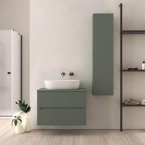 Mobile bagno 80 cm verde opaco cannettato Palermo