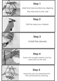 Mensola da parete 60x60 cm abete