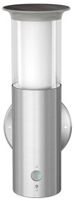 Applique Solare in Acciaio INOX con Sensore di Movimento IP54 Colore Bianco Naturale 4.000K