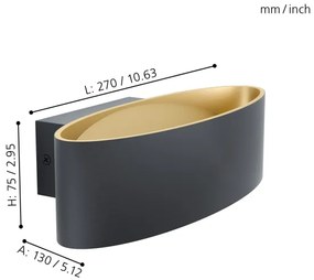 Eglo 98542 - Applique a LED MACCACARI LED/10W/230V