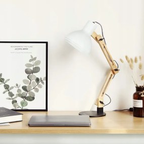 Lampada da tavolo 1xE27/40W/230V bianca/nera