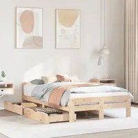 Letto senza Materasso 120x200 cm in Legno Massello di Pino 3309041