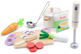 Set di alimenti per preparare la zuppa