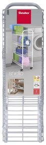 Scaffale mobile in metallo bianco 23x84 cm - Metaltex