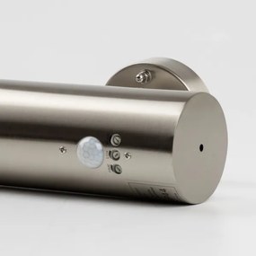 Applique LED da esterno con sensore 1x GU10/5W/230V, cromo opaco