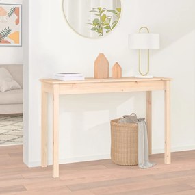 Tavolo Consolle 110x40x75 Cm İn Legno Massello Di Pino /