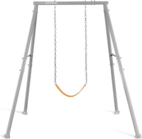 44114 altalena dondolo per bambini 1 tiro con struttura in acciaio grigia 170x235x200 cm.con sedili intercambiabili - Intex