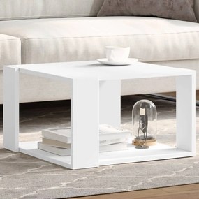 Tavolino Da Salotto Bianco 51,5x51,5x30 Cm İn Legno Multistrato /