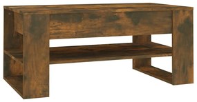 Tavolino salotto rovere anticato 102x55x45 cm legno multistrato