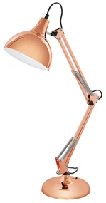 Lampada Da Tavolo Minimal Borgillio Acciaio Rame 1 Luce E27