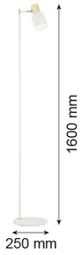 Argon 4258 - Lampada da terra DORIA 1xE27/15W/230V bianco/ottone
