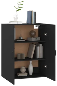 Mobile pensile nero 69,5x34x90 cm in legno multistrato