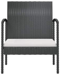 Set Divani da Giardino 16 pz con Cuscini in Polyrattan Nero