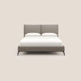 Cloe letto imbottito con piedi in metallo sfoderabile in tessuto fiammato impermeabile T06