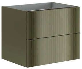 Base per mobile bagno Opera 2 cassetti P 45.5 x L 59.5 x H 50 cm laccato opaco verde salvia