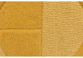 Tappeto rotondo in lana gialla ø 160 cm Gigi - Flair Rugs