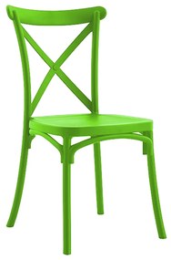 Sedia in polipropilene verde CLEO (4 pz)