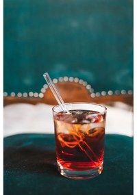 Set di 6 cannucce in vetro per bere, lunghezza 15 cm - Vialli Design