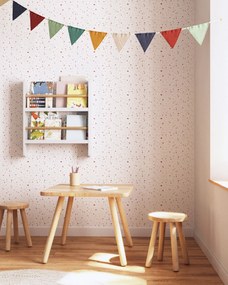Kave Home - Libreria Gopi in legno massello di pino e finitura naturale bianca 50x60 cm