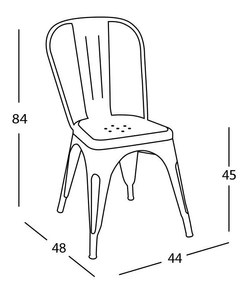 PACK 4 SEDIE LANK REPLICA ROSA