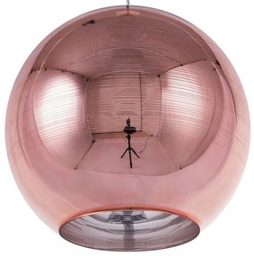 Lampadario sferico in vetro oro rosa ASARO Beliani