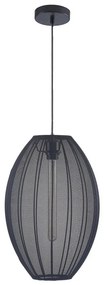 Lampadario a sospensione con filo KAREI 1xE27/20W/230V diametro 30 cm nero