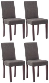 Set Di 4 Sedie Da Pranzo Ina İn Stoffa: Comfort, Stile E Funzionalità / Dunkelgrau / Cappuccino