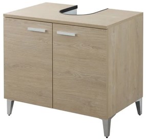Mobile sotto lavabo universale 70 cm rovere dolomite con 2 ante Desya