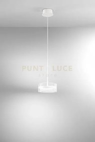 Sospensione in alluminio colore bianco aere led 17w 748lm 3000k cri...