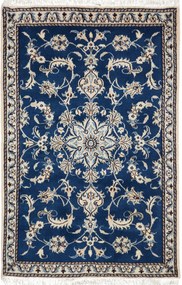 Nain Tappeto 90 x 140 Blu (Iran) Annodato A Mano
