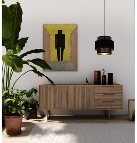 Lampadario a sospensione con filo NESS 1xE27/60W/230V nero