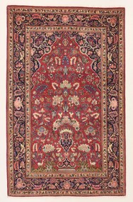 Kashan Tappeto 220 x 130 (Iran) Annodato A Mano