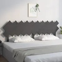 Testiera per Letto Grigia 196x3x80,5 cm Legno Massello di Pino cod mxl 46178