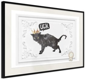 Poster  Cat Rules I  Cornice Quadri Cornice nera con pass-partout, Larghezza x Altezza Home decor 30x20