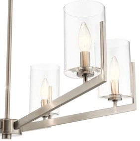 Lampadario Contemporaneo Nye Acciaio Peltro Classico 6 Luci E14