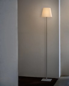 Kave Home - Lampada da terra da esterno solare Amaray in acciaio grigio 120 cm