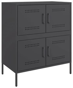 Credenza nera 68x39x79 cm in acciaio