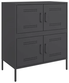 Credenza nera 68x39x79 cm in acciaio