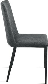 Sedia imbottita in tessuto Grigio Fumo ETTORE 2 sedie