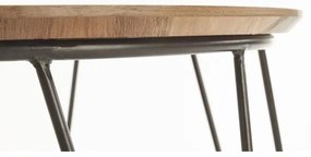 Tavolino NUBIRA 41x60 cm nero/marrone