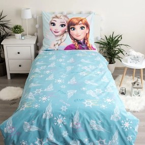 Biancheria da letto per bambini in cotone per letto singolo 140x200 cm Frozen "Light blue" – Jerry Fabrics